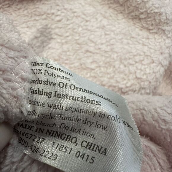 HTF Dollar General Pink Baby Blanket Lovey Sweet Dreams Little One Soft Flower - Picture 4 of 4